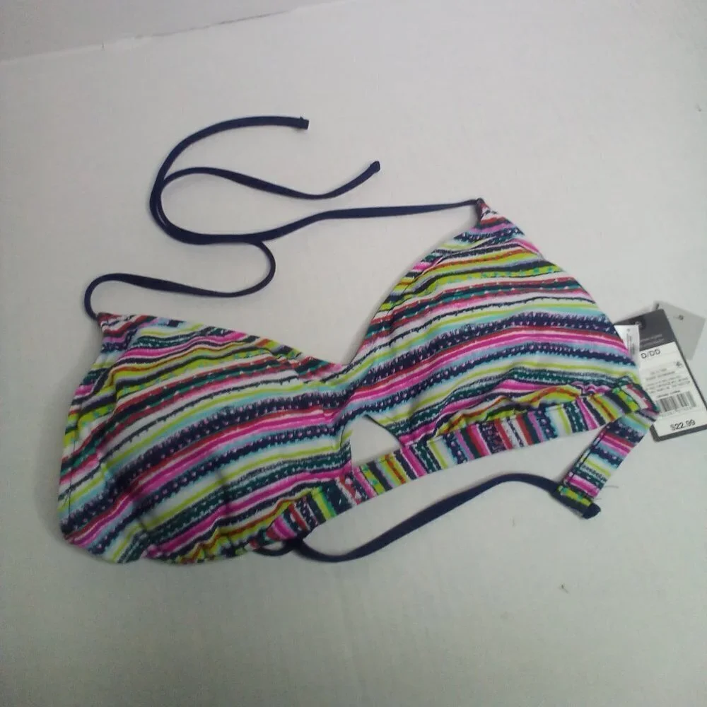 Mossimo Swim Bikini Top D DD Strappy Colorful